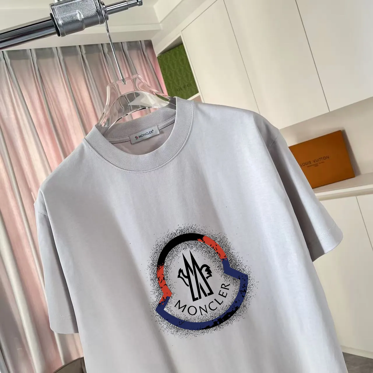 Moncle* 2025 New Arrival logo 300 t Same Style Size：S M L XL XXL ：Black White Pink Gray